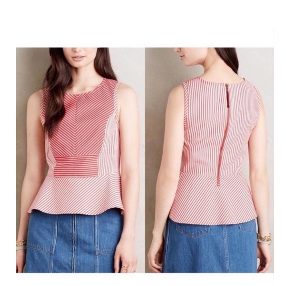 EUC Anthro Peplum Tank